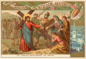 Jesus meets his mother
